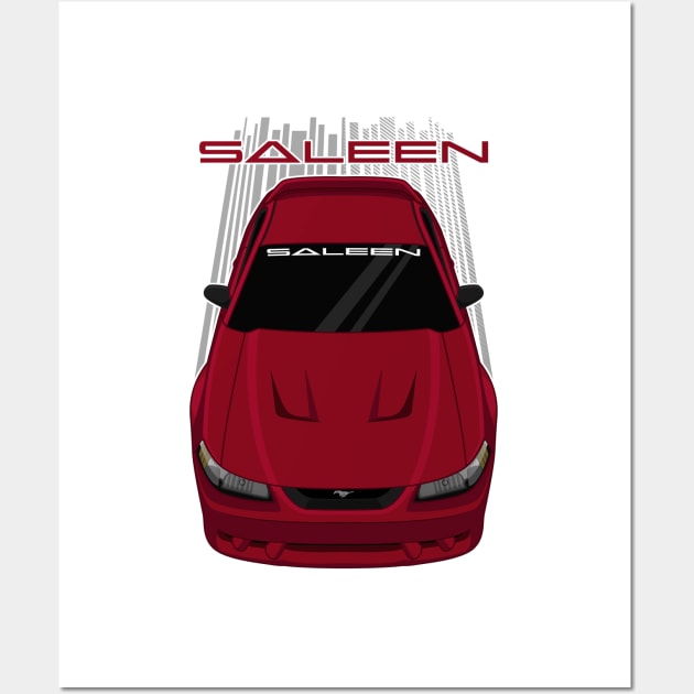 Ford Mustang Saleen SN95 - 1999-2004 - Dark Red Wall Art by V8social